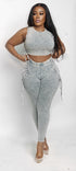 Corset Legging's Set Light Blue